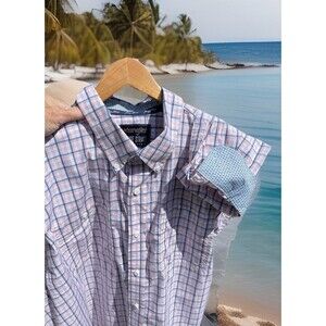 Wrangler George Strait Collection Flip Cuff Plaid Embroidered Logo Men XXL Reg